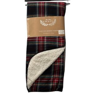 Amari Plaid Printed Plush with Sherpa Reverse Throw Blanket